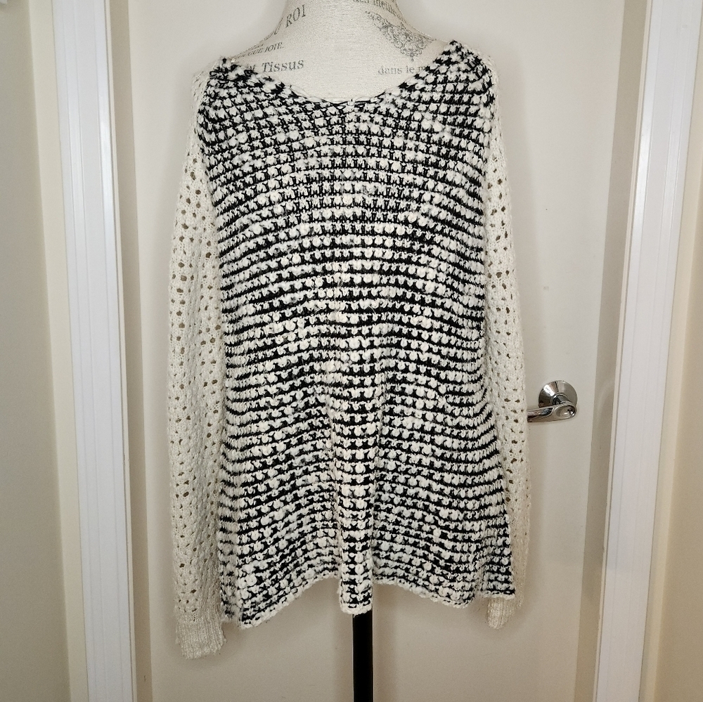 Vintage Loose Eyelet Knit Sweater